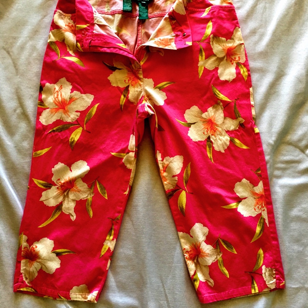 Ralph Lauren tropical Capri pants